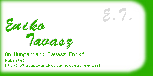 eniko tavasz business card